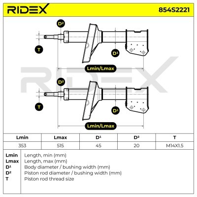 Shock Absorber RIDEX 854S2221 854S2221 - photo 4