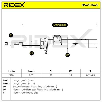 Shock Absorber RIDEX 854S1645 854S1645 - photo 8
