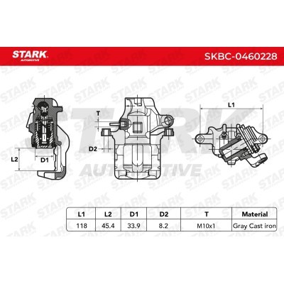 Brake Caliper Stark SKBC-0460228 SKBC-0460228 - photo 5