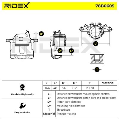 Brake Caliper RIDEX 78B0605 78B0605 - photo 7