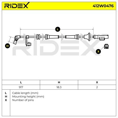 ABS Sensor RIDEX 412W0476 412W0476 - photo 6