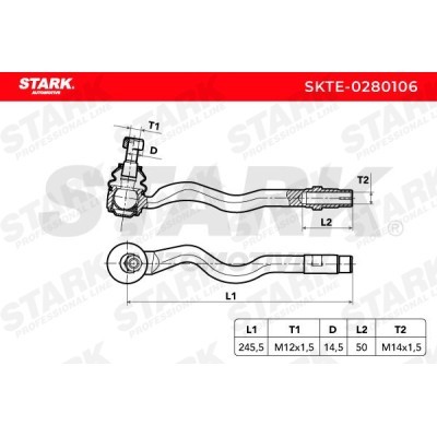 Tie Rod End Stark SKTE-0280106 SKTE-0280106 - photo 3
