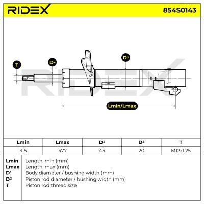 Shock Absorber RIDEX 854S0143 854S0143 - photo 10