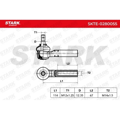 Tie Rod End Stark SKTE-0280055 SKTE-0280055 - photo 6