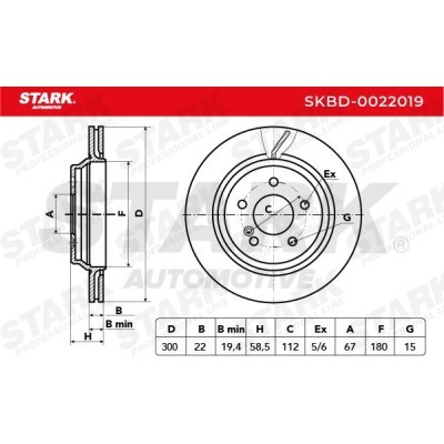 Brake Disc Stark SKBD-0022019 SKBD-0022019 - photo 3