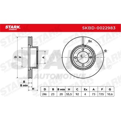 Brake Disc Stark SKBD-0022983 SKBD-0022983 - photo 5