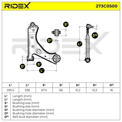 Control Arm RIDEX 273C0500 273C0500 - photo 6