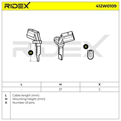 ABS Sensor RIDEX 412W0109 412W0109 - photo 6