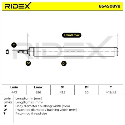 Shock Absorber RIDEX 854S0878 854S0878 - photo 8