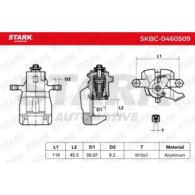 Brake Caliper Stark SKBC-0460509 SKBC-0460509 - photo 6