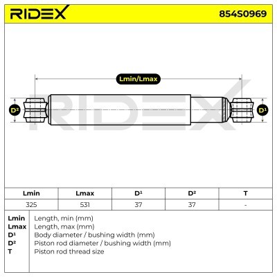 Shock Absorber RIDEX 854S0969 854S0969 - photo 8
