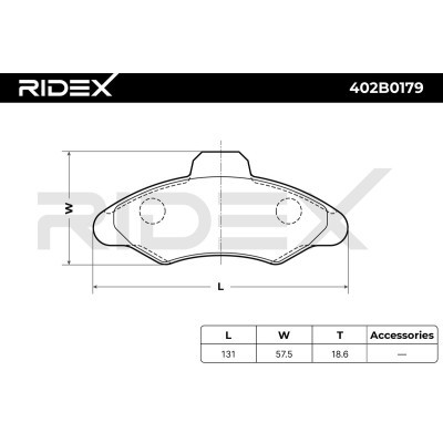 Brake Pads Set RIDEX 402B0179 402B0179 - photo 8