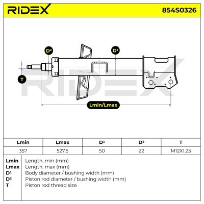 Shock Absorber RIDEX 854S0326 854S0326 - photo 9