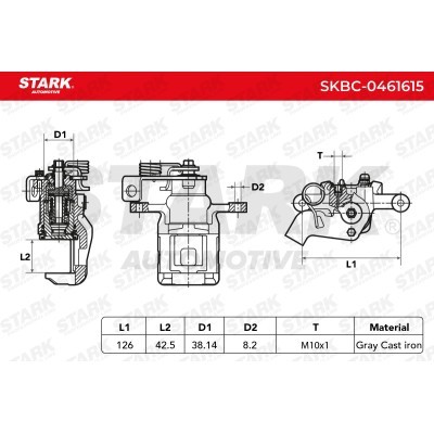 Brake Caliper Stark SKBC-0461615 SKBC-0461615 - photo 3