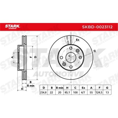 Brake Disc Stark SKBD-0023112 SKBD-0023112 - photo 6