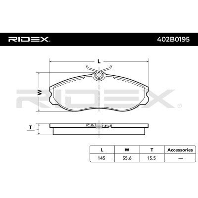 Brake Pads Set RIDEX 402B0195 402B0195 - photo 6