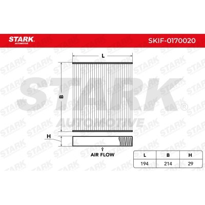 Cabin Air Filter Stark SKIF-0170020 SKIF-0170020 - photo 1
