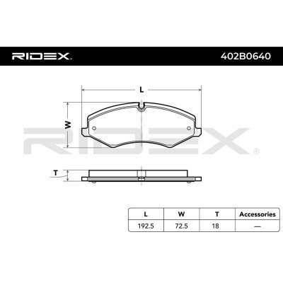 Brake Pads Set RIDEX 402B0640 402B0640 - photo 7