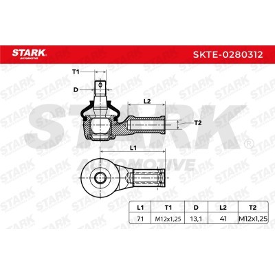 Tie Rod End Stark SKTE-0280312 SKTE-0280312 - photo 7