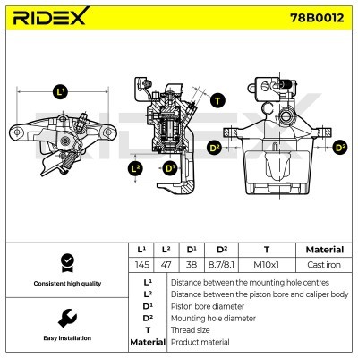 Brake Caliper RIDEX 78B0012 78B0012 - photo 5