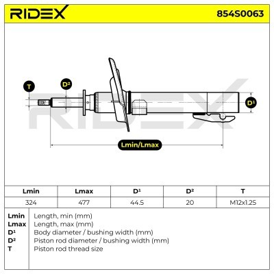 Shock Absorber RIDEX 854S0063 854S0063 - photo 8