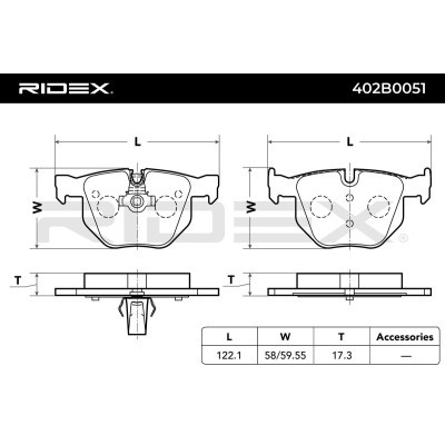 Brake Pads Set RIDEX 402B0051 402B0051 - photo 5