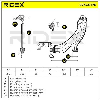 Control Arm RIDEX 273C0176 273C0176 - photo 7