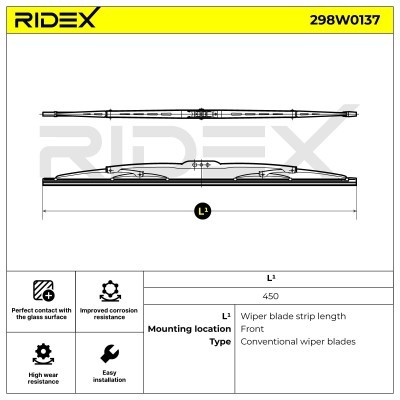 Wiper Blade RIDEX 298W0137 298W0137 - photo 5