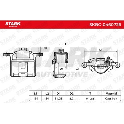 Brake Caliper Stark SKBC-0460726 SKBC-0460726 - photo 5
