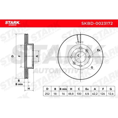 Brake Disc Stark SKBD-0023172 SKBD-0023172 - photo 3