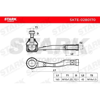 Tie Rod End Stark SKTE-0280170 SKTE-0280170 - photo 5
