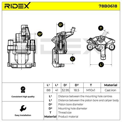 Brake Caliper RIDEX 78B0618 78B0618 - photo 5