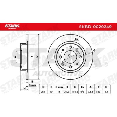 Brake Disc Stark SKBD-0020249 SKBD-0020249 - photo 5