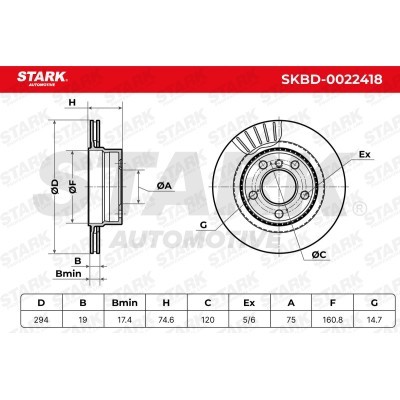Brake Disc Stark SKBD-0022418 SKBD-0022418 - photo 5