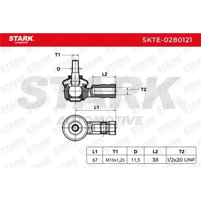 Tie Rod End Stark SKTE-0280121 SKTE-0280121 - photo 4