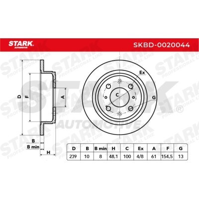 Brake Disc Stark SKBD-0020044 SKBD-0020044 - photo 3