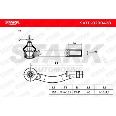 Tie Rod End Stark SKTE-0280428 SKTE-0280428 - photo 6