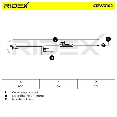 ABS Sensor RIDEX 412W0102 412W0102 - photo 4