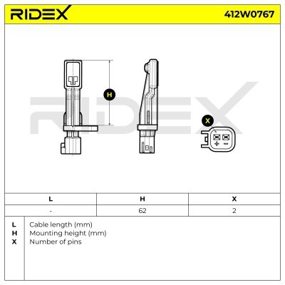 ABS Sensor RIDEX 412W0767 412W0767 - photo 6