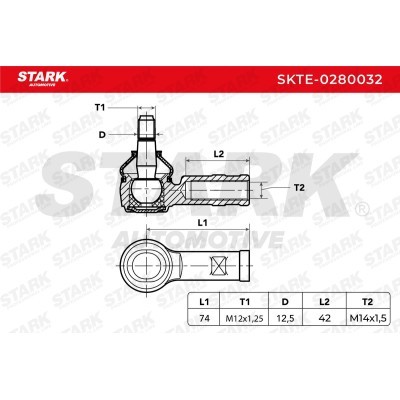 Tie Rod End Stark SKTE-0280032 SKTE-0280032 - photo 3