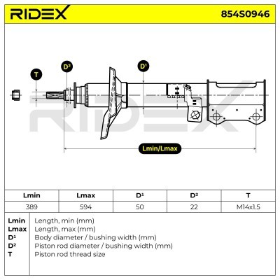 Shock Absorber RIDEX 854S0946 854S0946 - photo 6