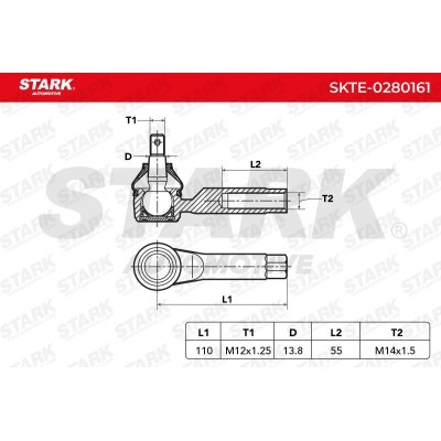 Tie Rod End Stark SKTE-0280161 SKTE-0280161 - photo 6