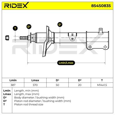 Shock Absorber RIDEX 854S0835 854S0835 - photo 12