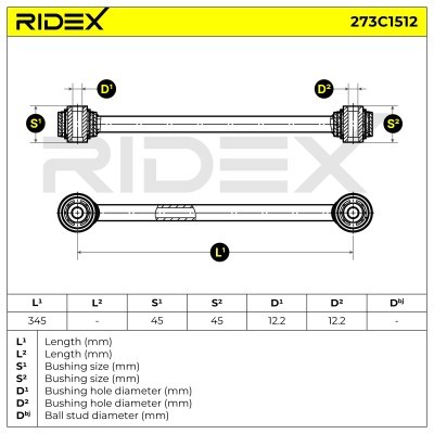 Control Arm RIDEX 273C1512 273C1512 - photo 5