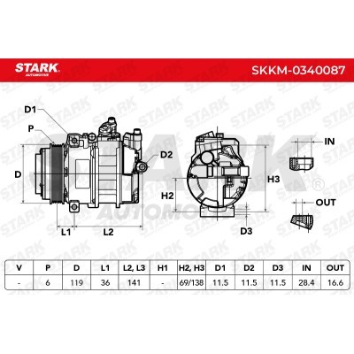 Compressor, Air Conditioning SKKM-0340087 - photo 4