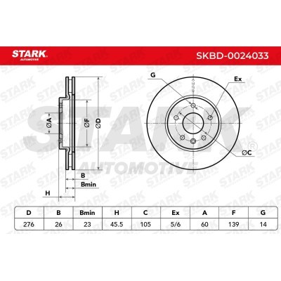 Brake Disc Stark SKBD-0024033 SKBD-0024033 - photo 3