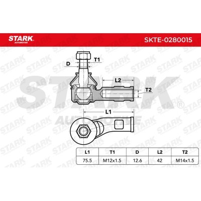 Tie Rod End Stark SKTE-0280015 SKTE-0280015 - photo 5