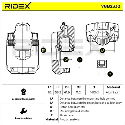 Brake Caliper RIDEX 78B2332 78B2332 - photo 7