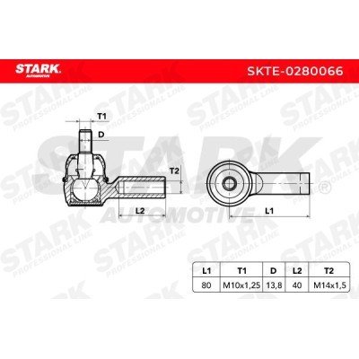 Tie Rod End Stark SKTE-0280066 SKTE-0280066 - photo 3