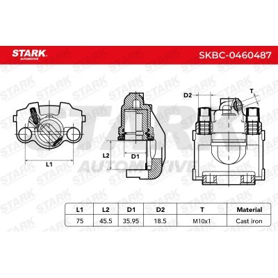 Brake Caliper Stark SKBC-0460487 SKBC-0460487 - photo 6